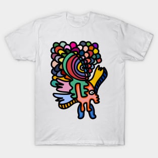 Rainbow Graffiti Art Cool Creature T-Shirt